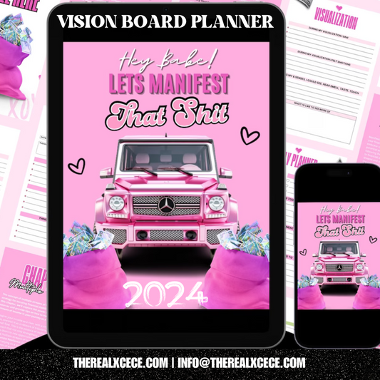 2024 Vision Board Planner: Manifest That Sh*t